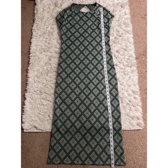 Zara Geometric Print Midi Pencil Dress Size L - Picture 7 of 7